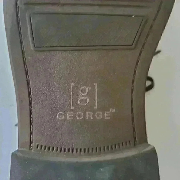 George Men's Brown Memory Foam Plain Lace Oxford Size 10 - Picture 9 of 11